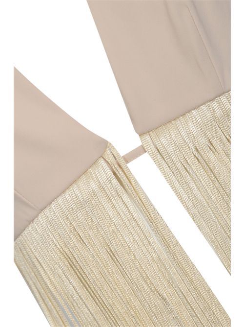 Top in crepe con frange Warm Ivory Patrizia Pepe | 8F0125 A6F5W409